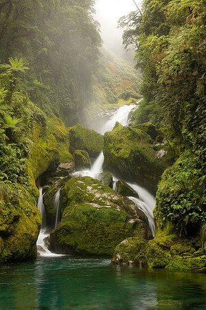 Mackay Falls in the Arthur Valley, Milford Track 1