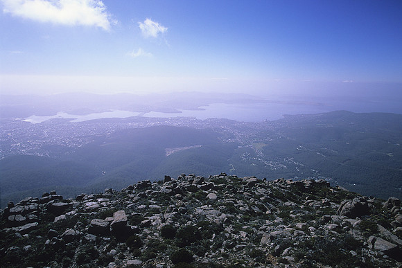 Mt Wellington view of Hobart