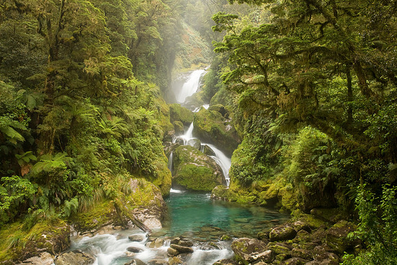 Mackay Falls in the Arthur Valley, Milford Track 2