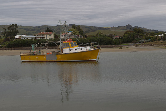 Fishing boat on Waikouaiti River