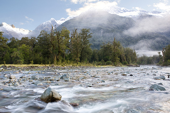 View from Clinton Forks, Milford Track