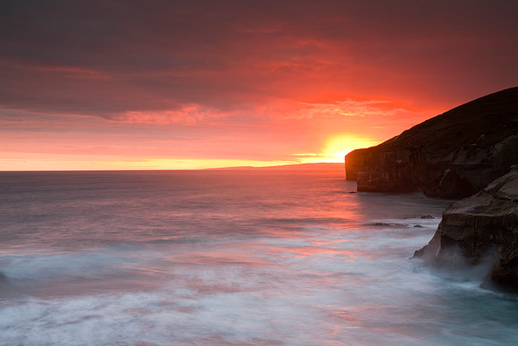 Tunnel Beach sunset