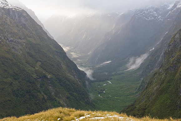 Clinton Valley view from Mackinnon Pass, Milford Track