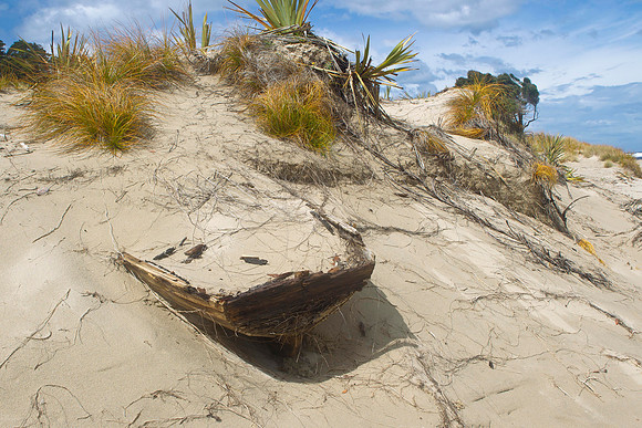 Wooden ketch in the dunes 2