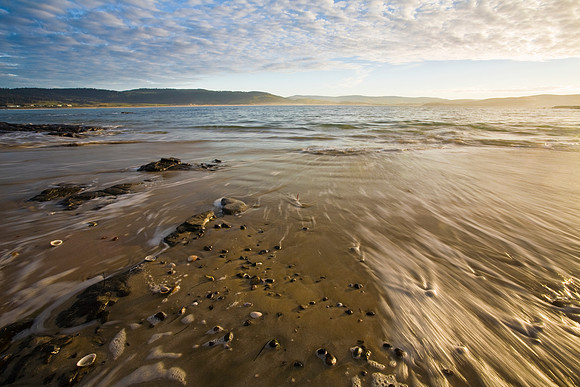 A fantastic morning dawns at Curio Bay, Southland