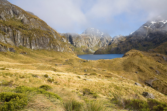 Approaching Lake Harris on the Routeburn Track