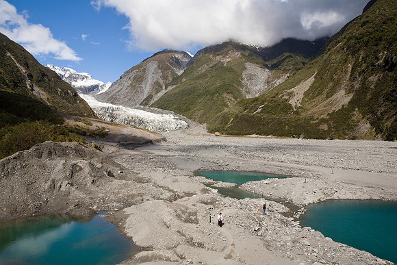 Terminal moraine near the Fox Glacier, West Coast