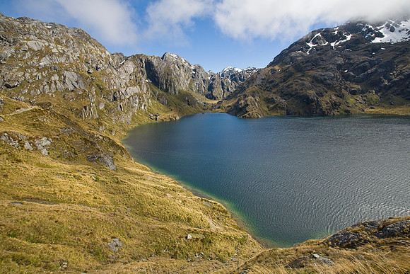 View from the Harris Saddle - looking across Lake Harris to the