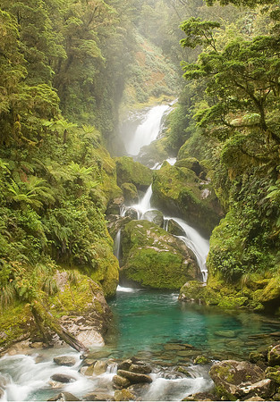 Mackay Falls in the Arthur Valley, Milford Track 3